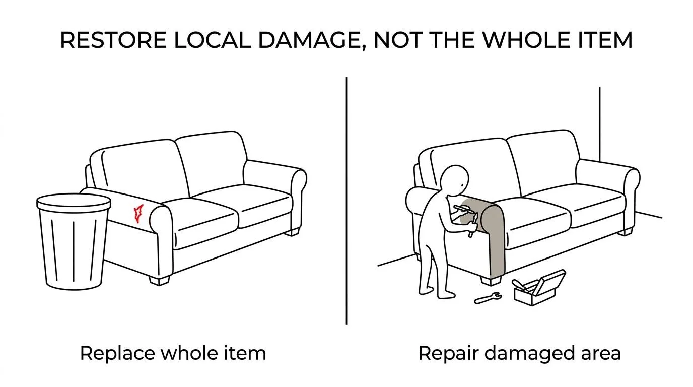 Restore local damage vs the whole item. Save money with Color Glo
