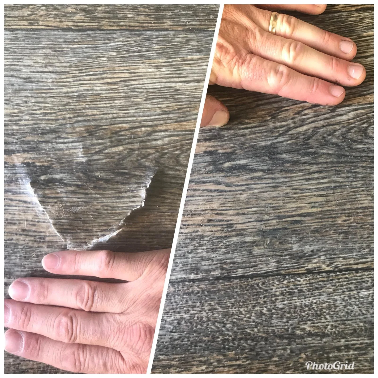 Vinyl Floor Rip/Tear Repair