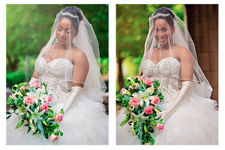 Beautiful Nashville bride with bouquet