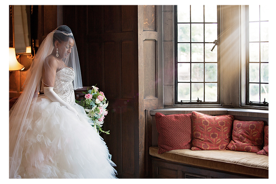 I love this portrait of the bride before the wedding!