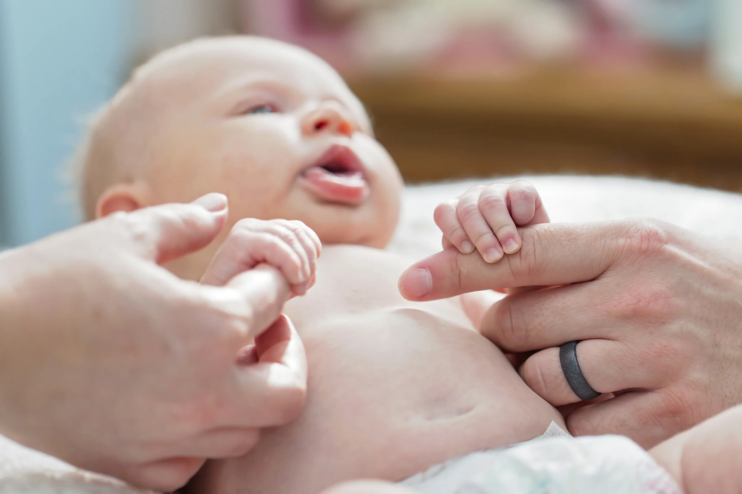 Newborn baby hands