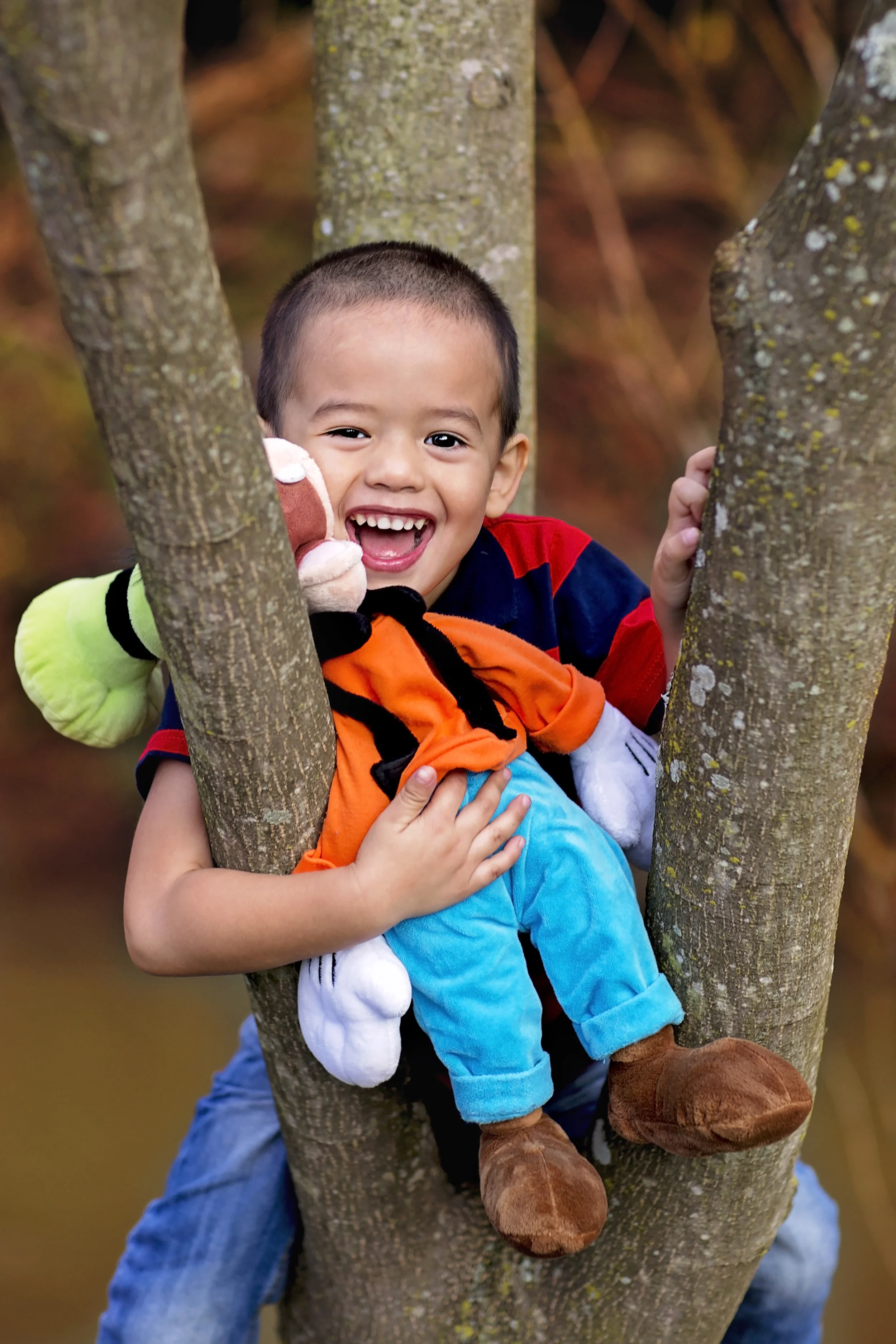 A boy and his Disney doll