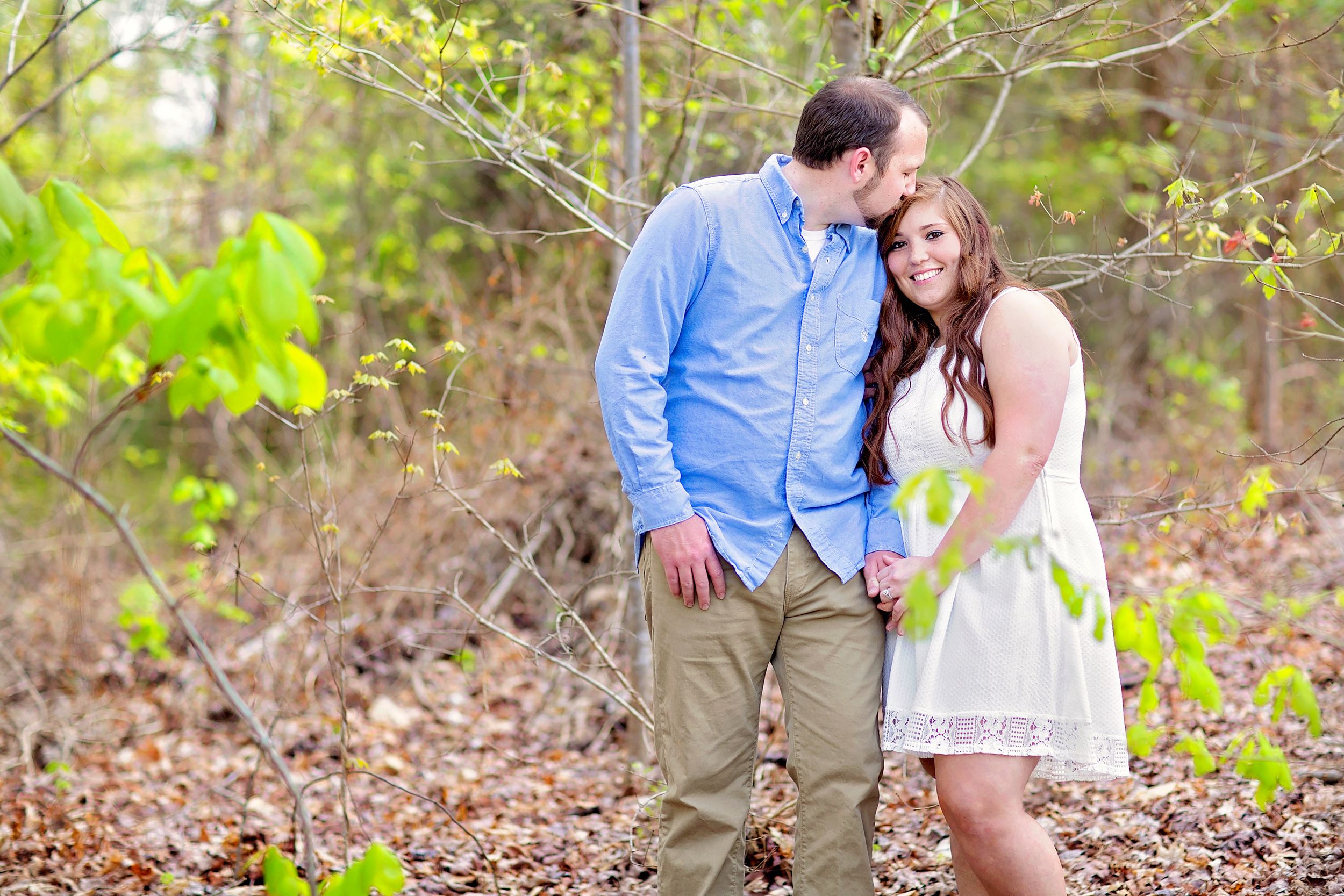 A little kiss on the forehead.