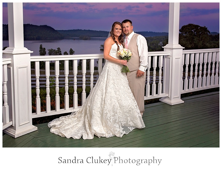 Stunning Bride and Groom on Porch