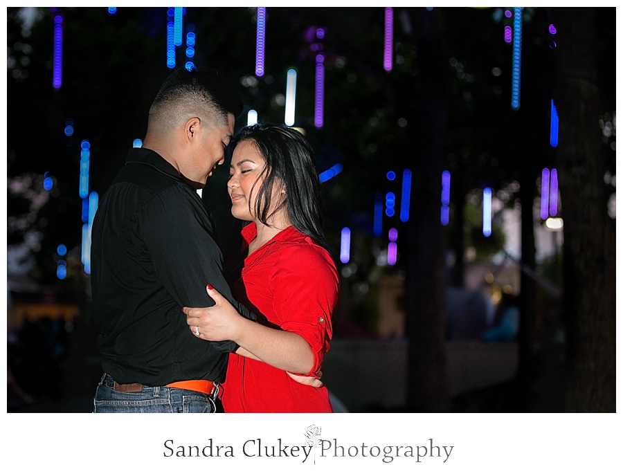 Couple in love at park in Philadelphia
