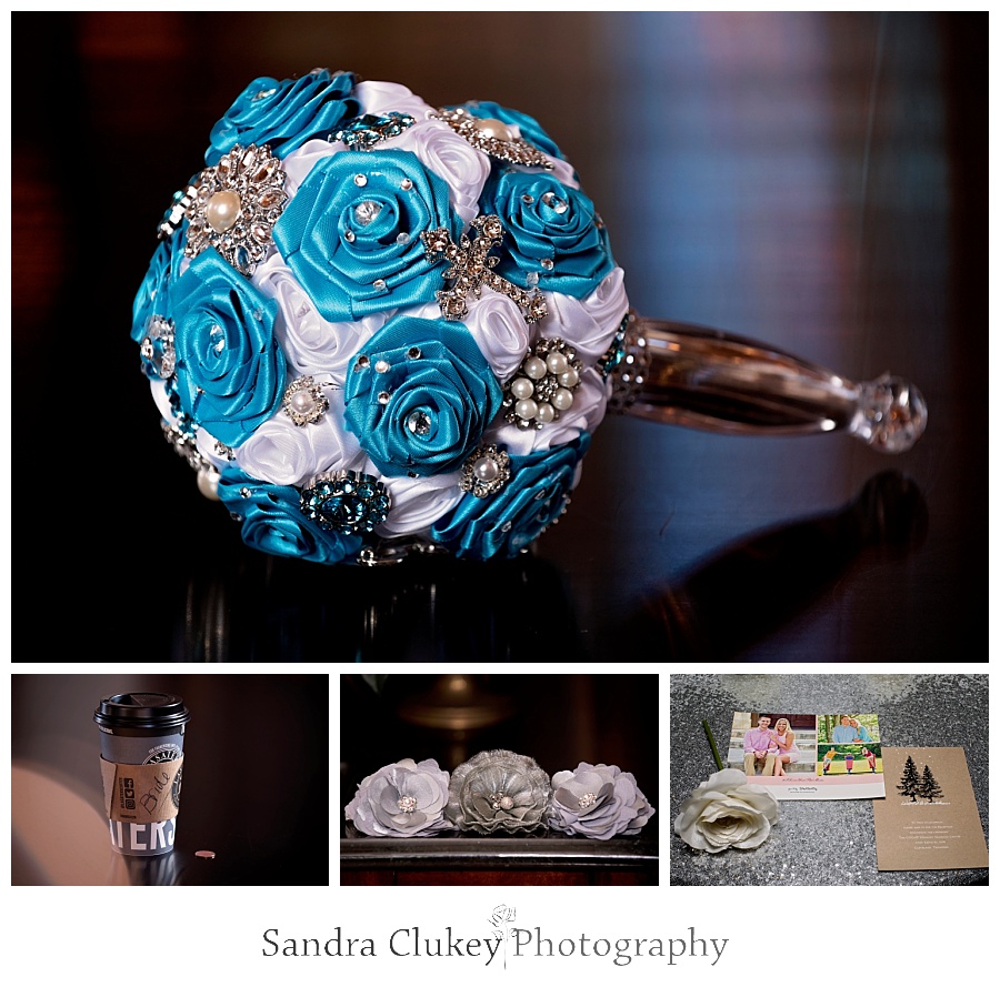 Blue ice jewelry bouquet