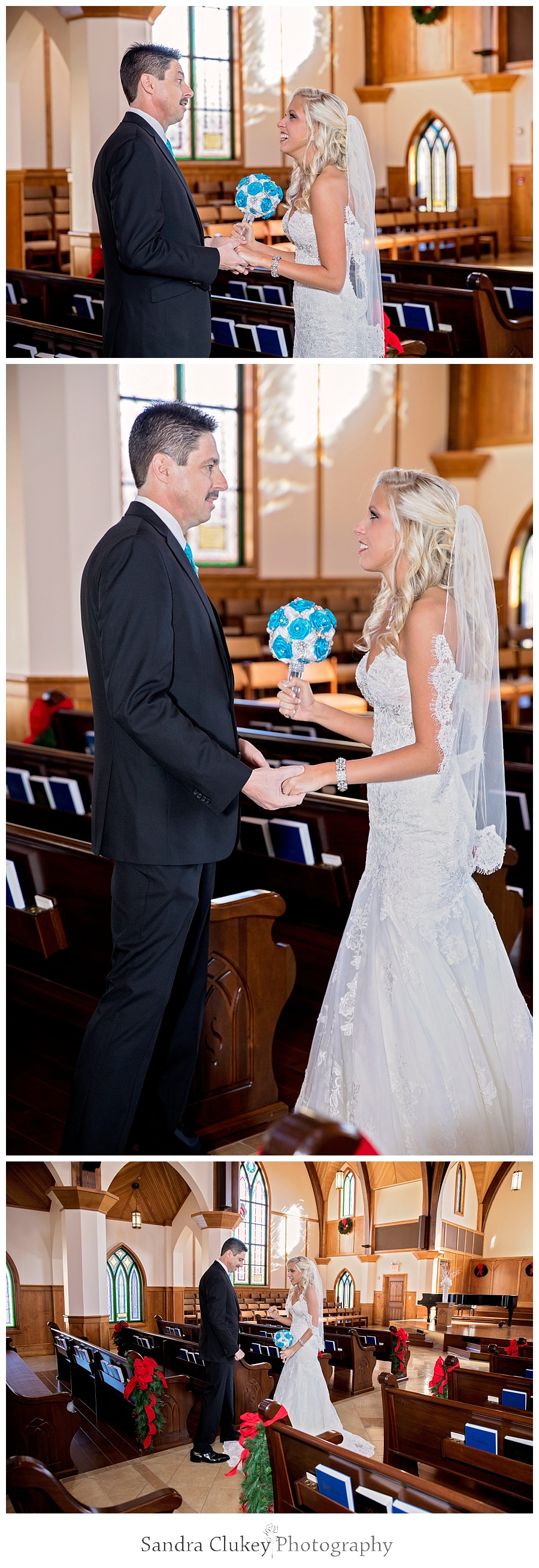 Bride with Dad prior to wedding 