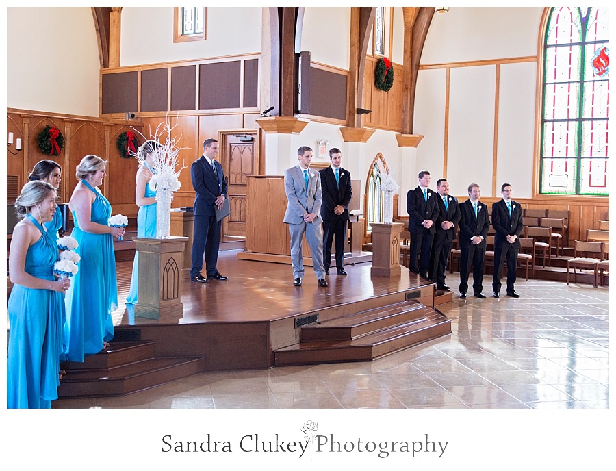 Bridal Party at Alter