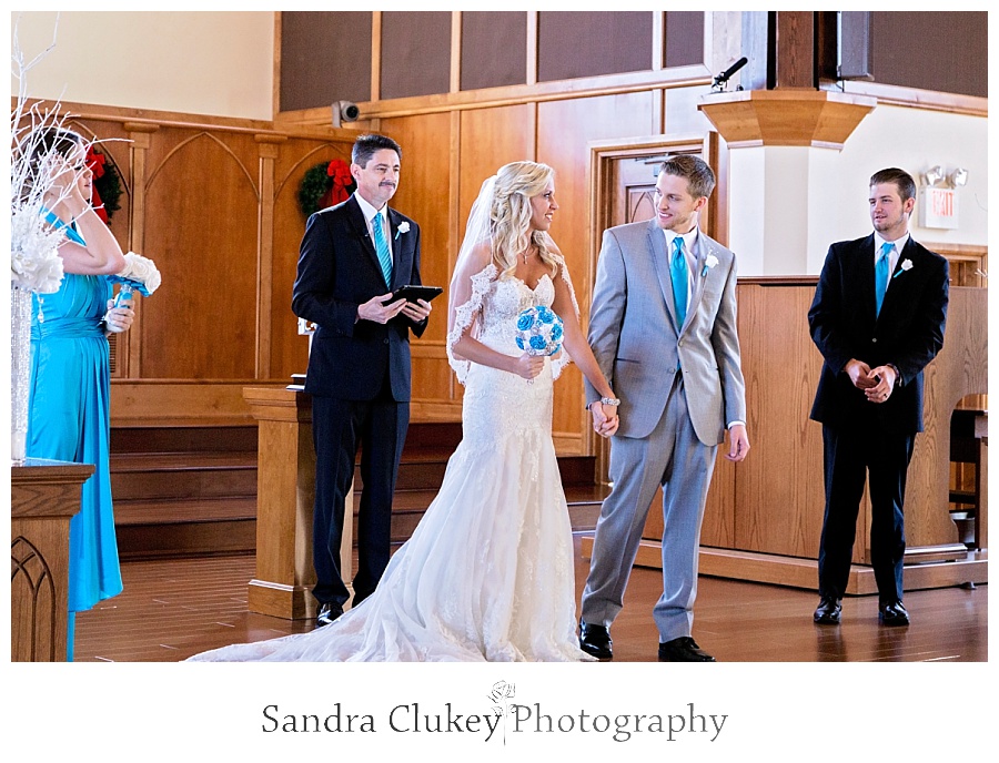 Bride and Groom Tie the knot