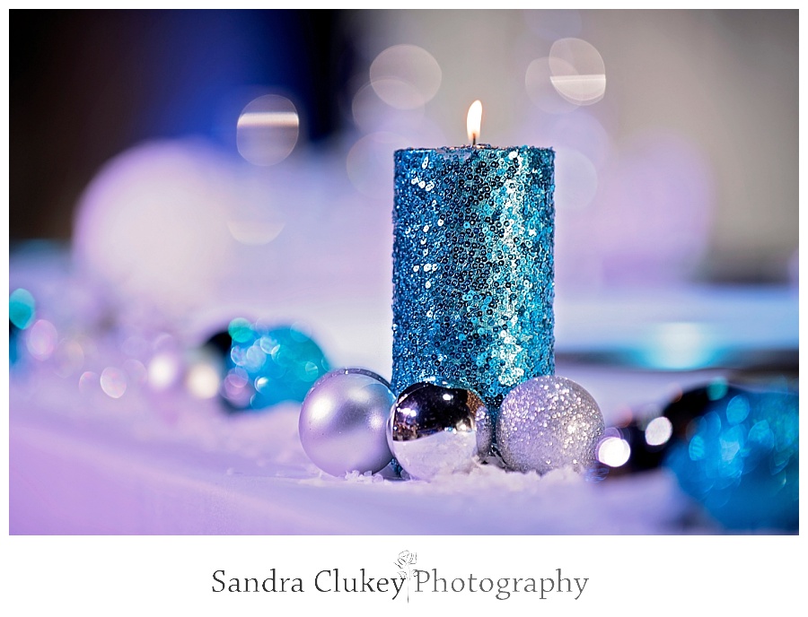 Reception blue candle