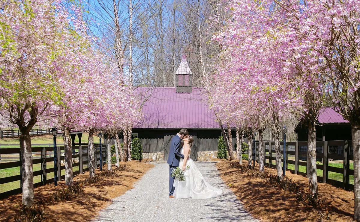 Groom and Bride First Look in North Carolina