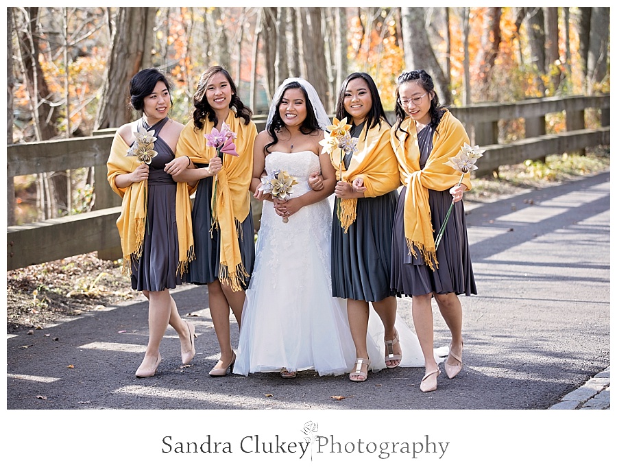 Casual moment of bride and her girls