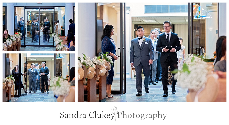 Anticipation fills the air as the wedding begins