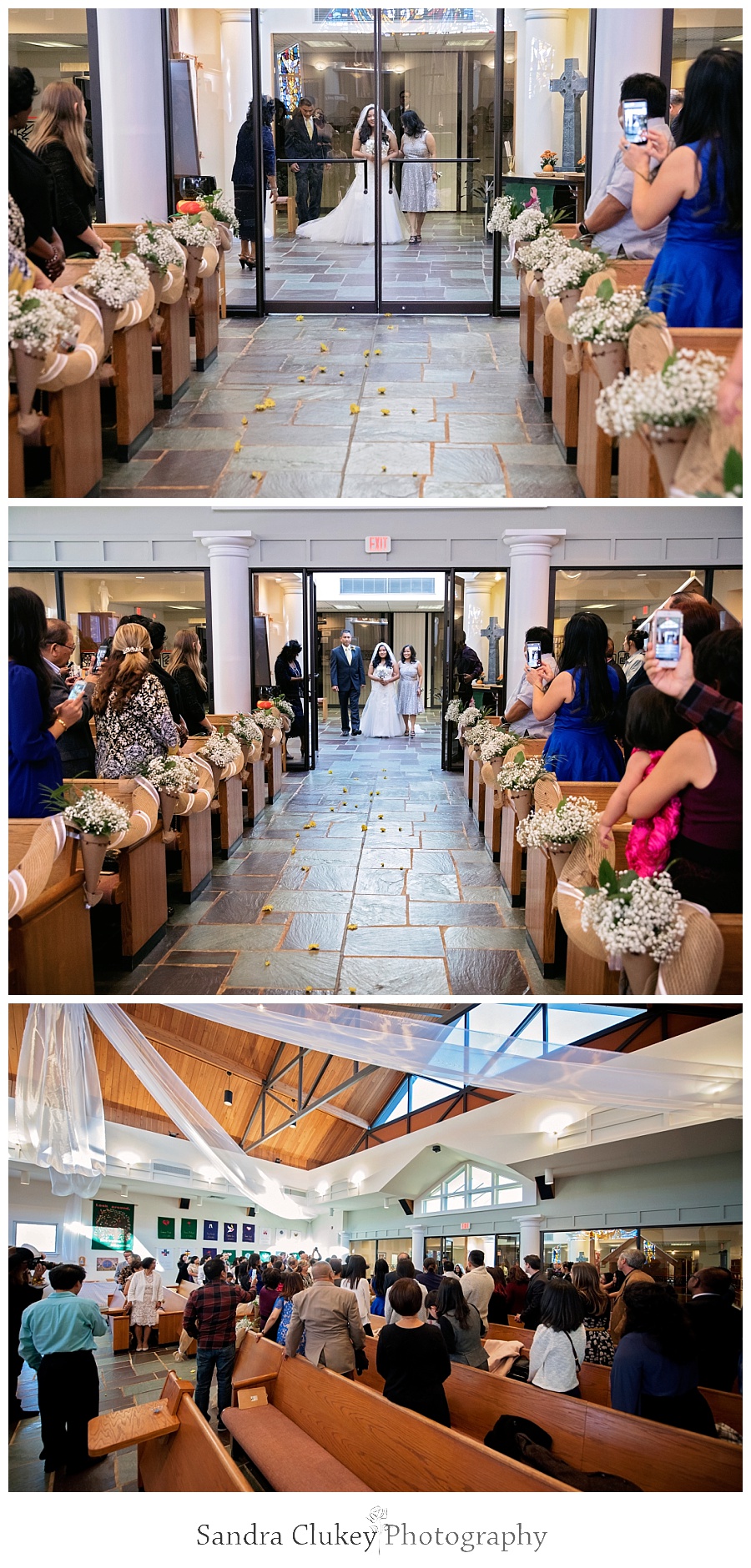 Overwhelming anticipation as the bride enters the church