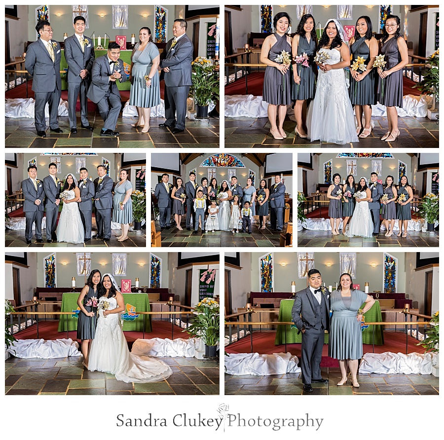 Gleeful wedding party portraits