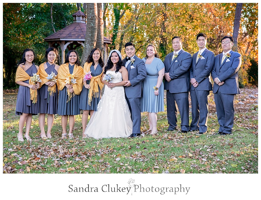 Marvelous outside bridal party shot