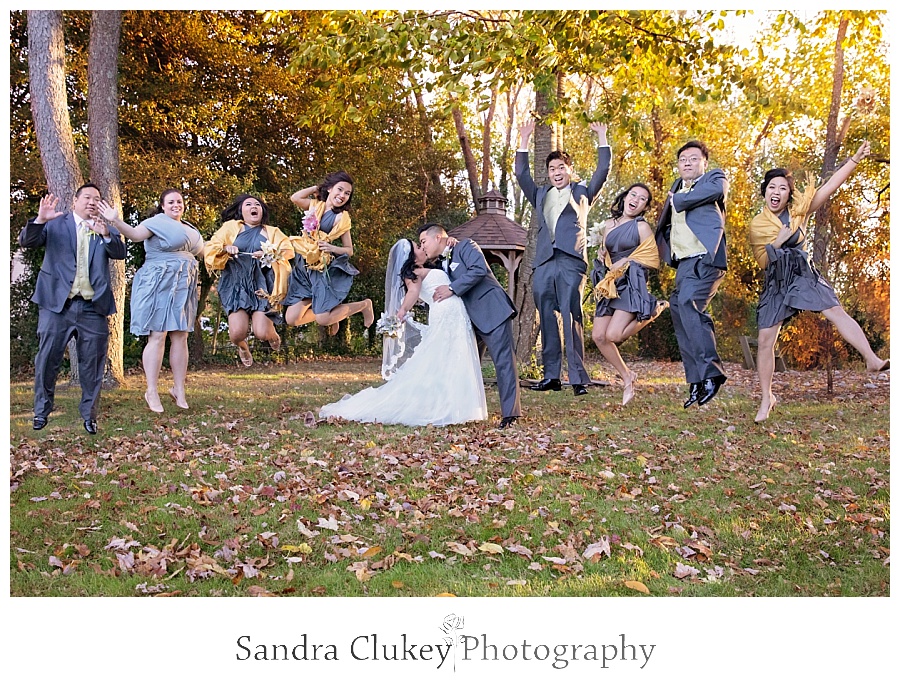 Sky high joy from the bridal party