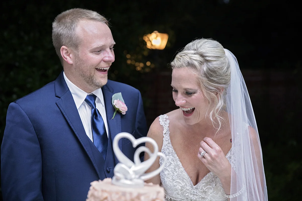 Groom and Bride Cake Cutting