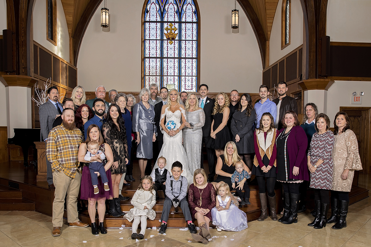 Family Wedding Portrait. Lee University  Chapel, Cleveland TN