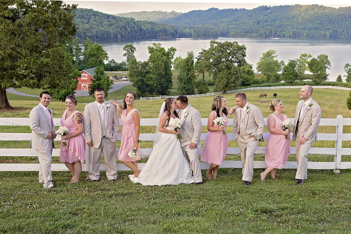 Wedding Party at Whitestone Inn Wedding Venue, Kingston TN