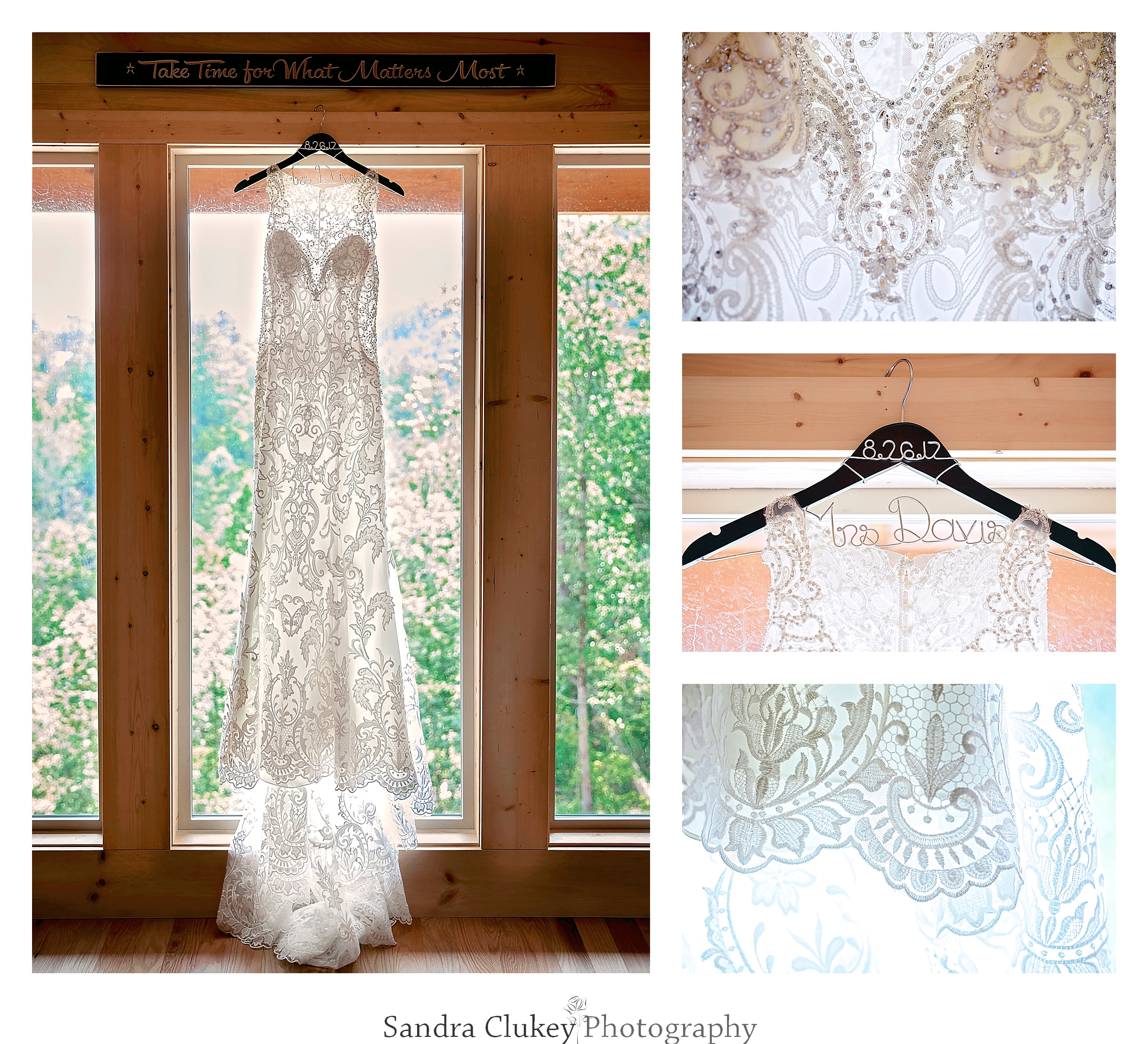 Spectacular wedding dress with details