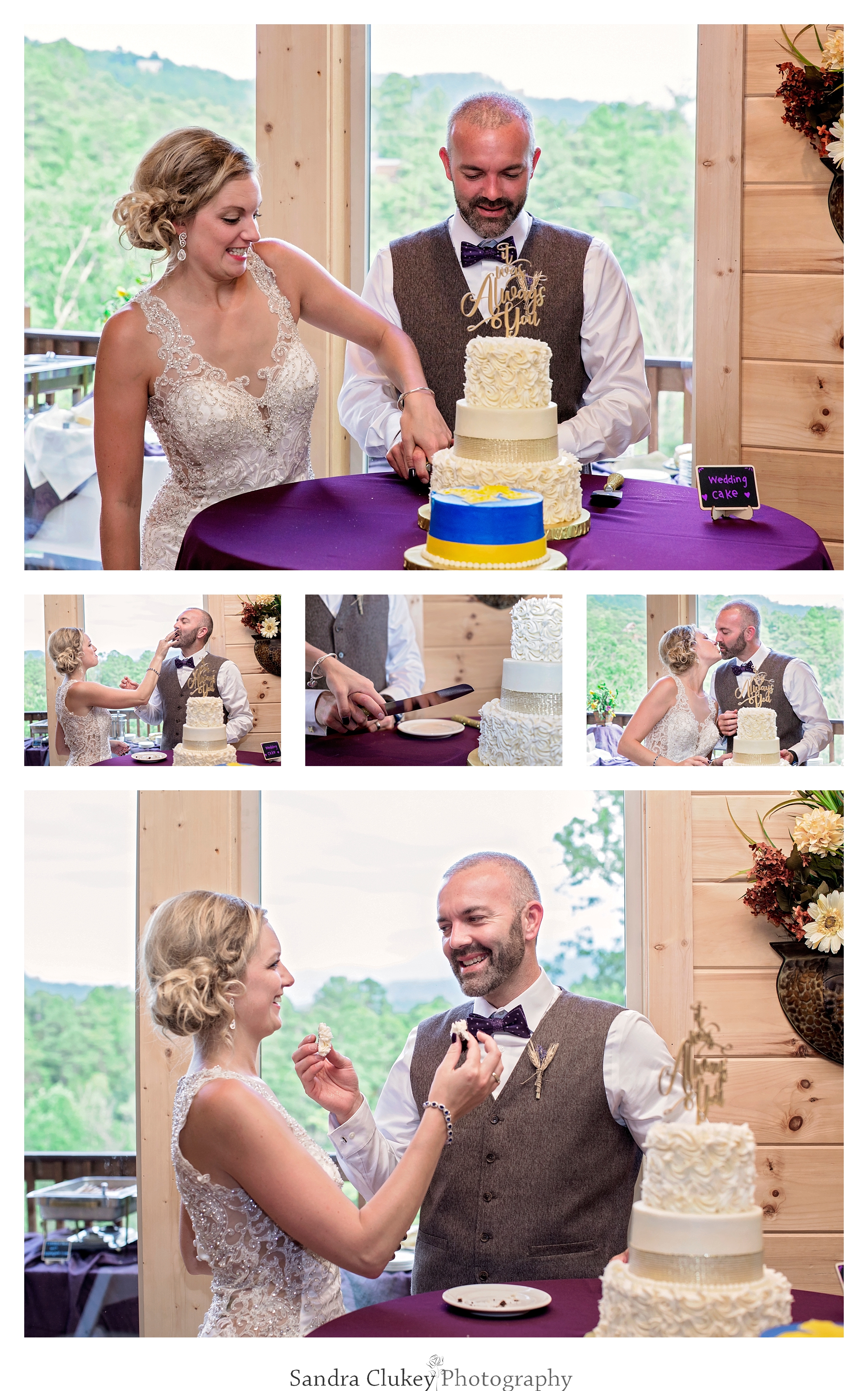 Ceremonial cutting of the cake