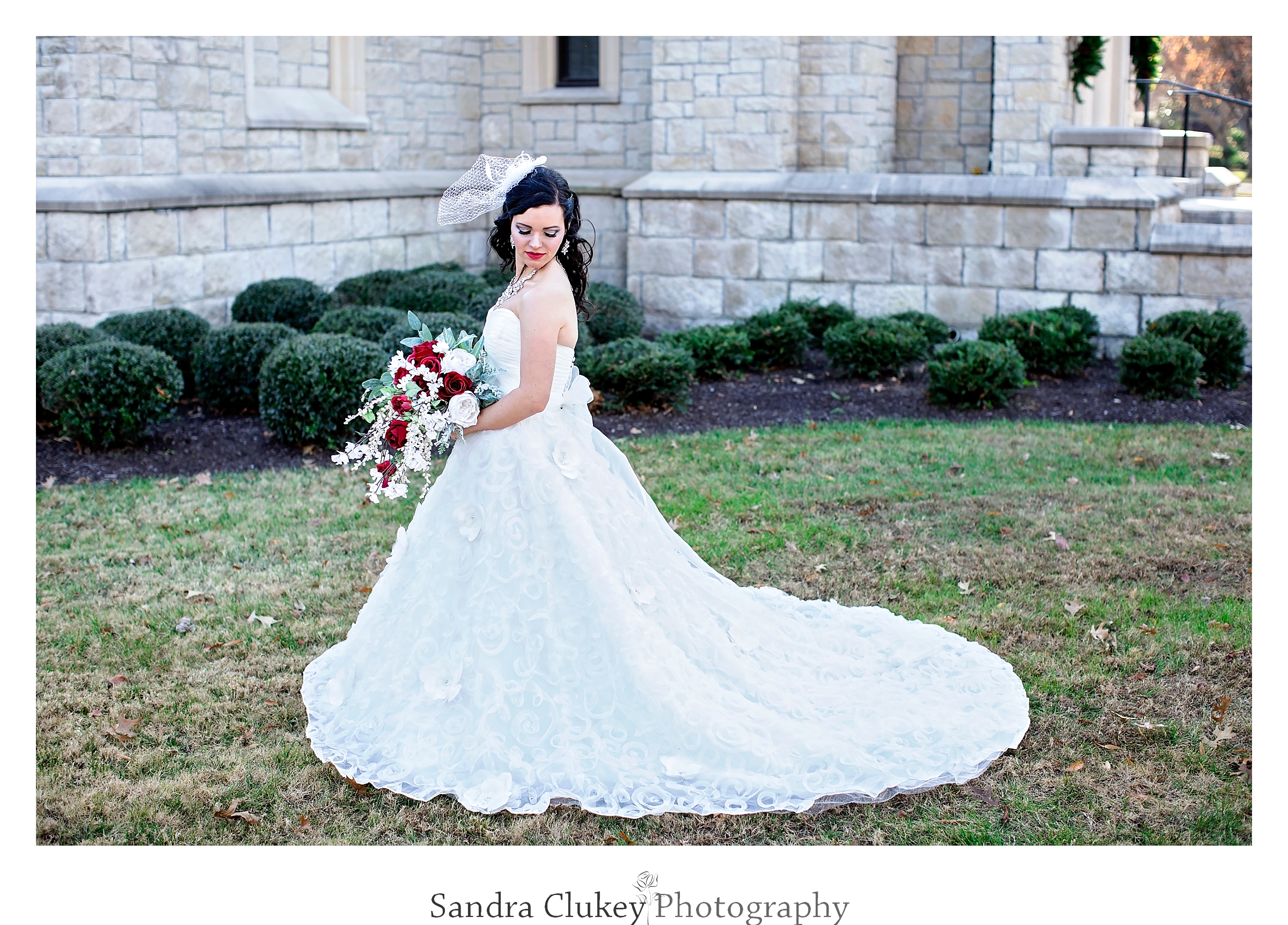 Classic portrait of bride at Lee University Chapel, Cleveland TN