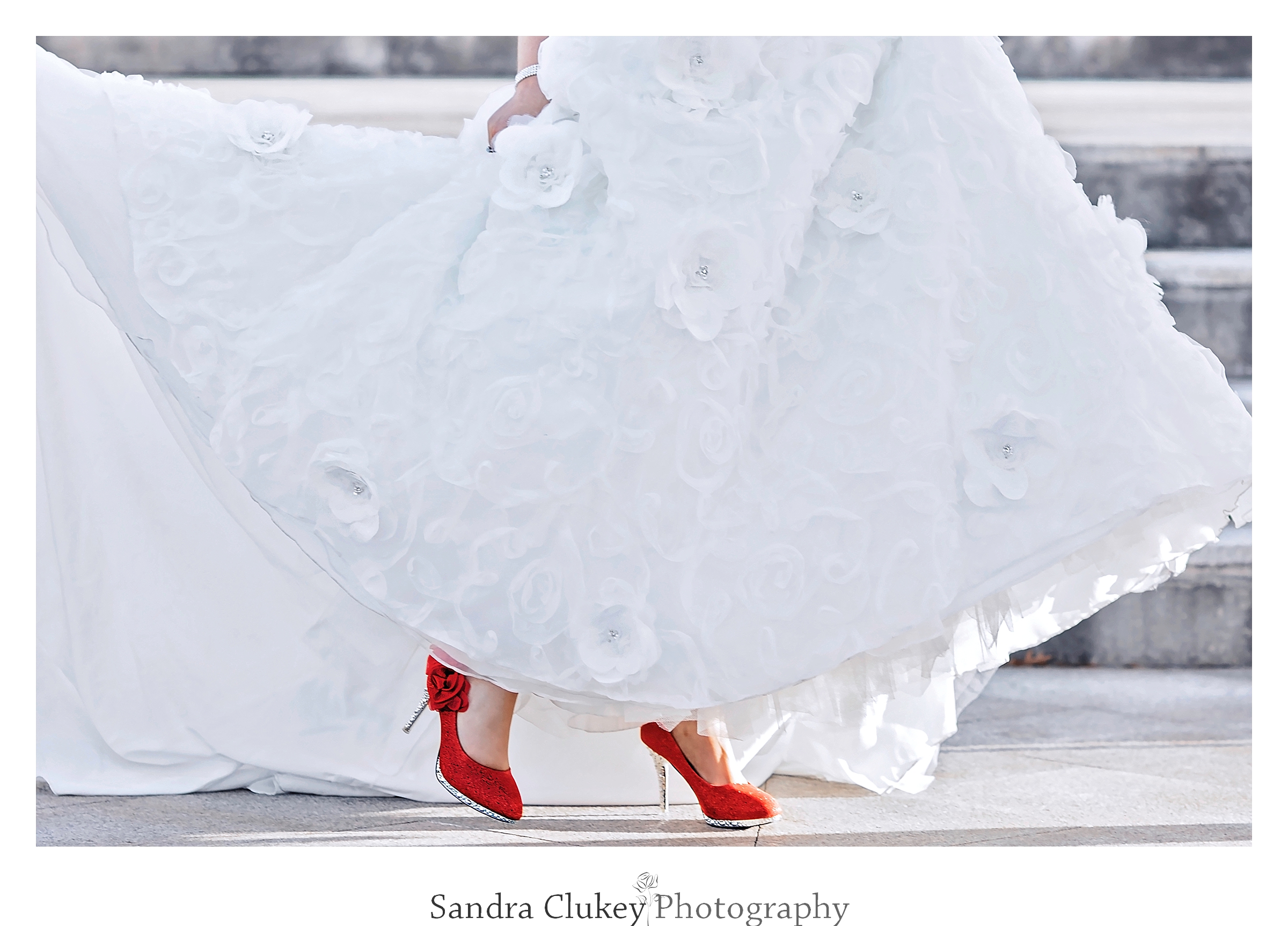 Bridal shoes. Lee University Chapel, Cleveland TN