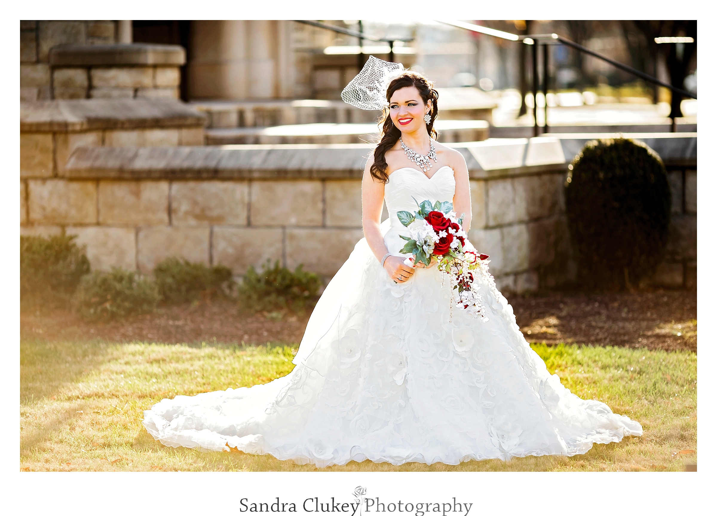 Lovely Bridal portrait at Lee University Chapel, Cleveland TN