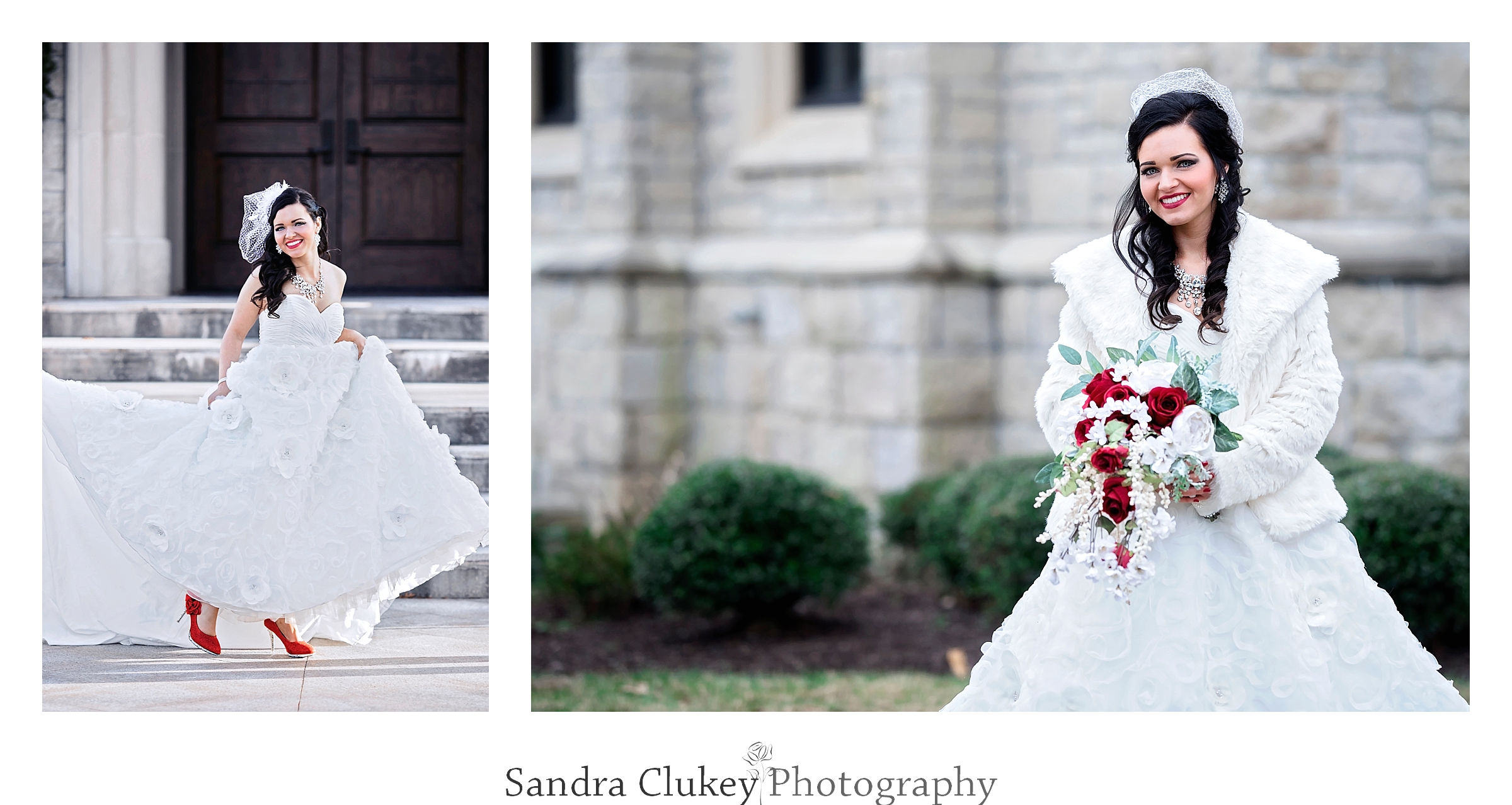 Bride at Lee University Chapel, Cleveland TN