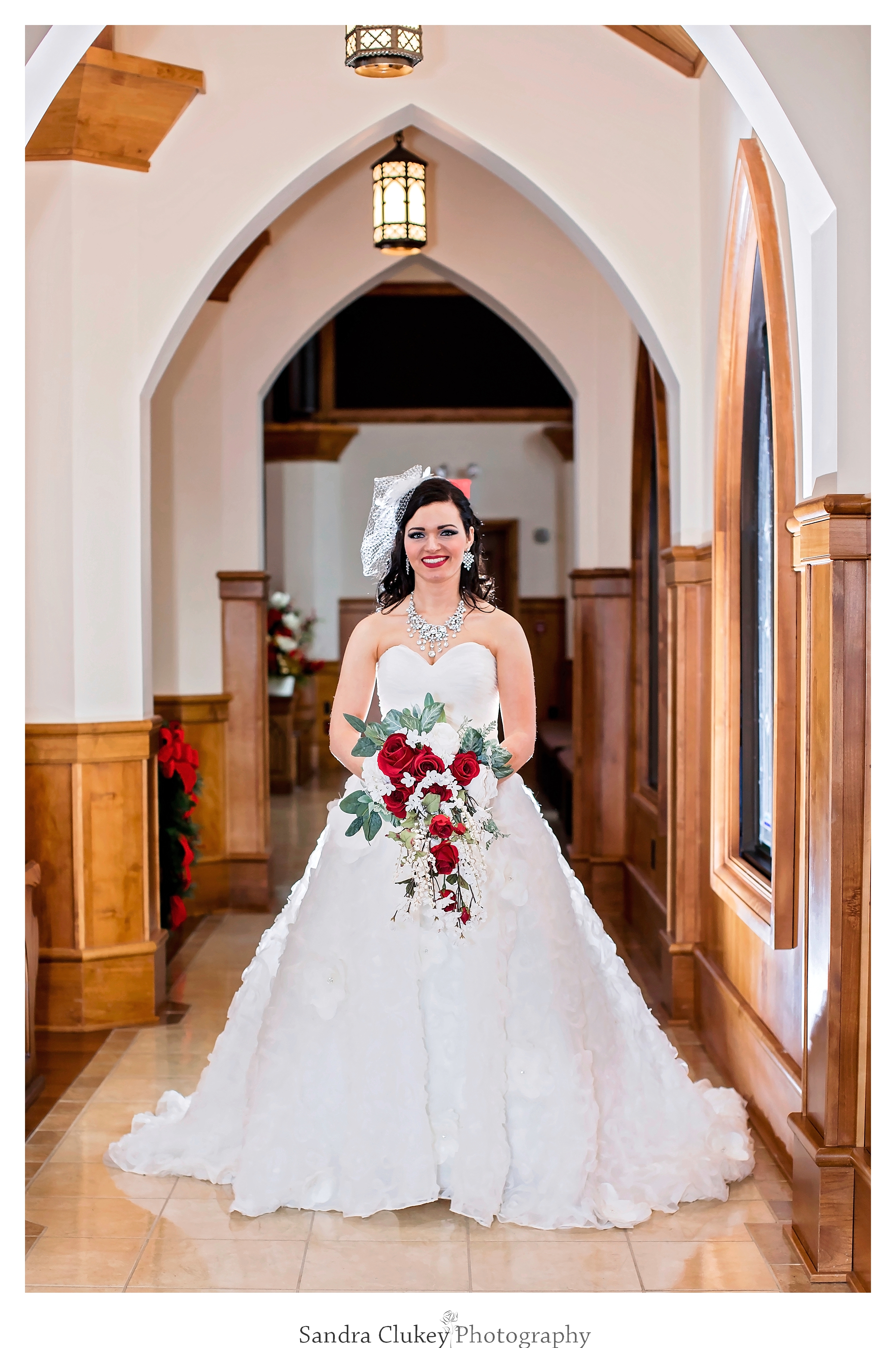 Graceful Bride in Chapel