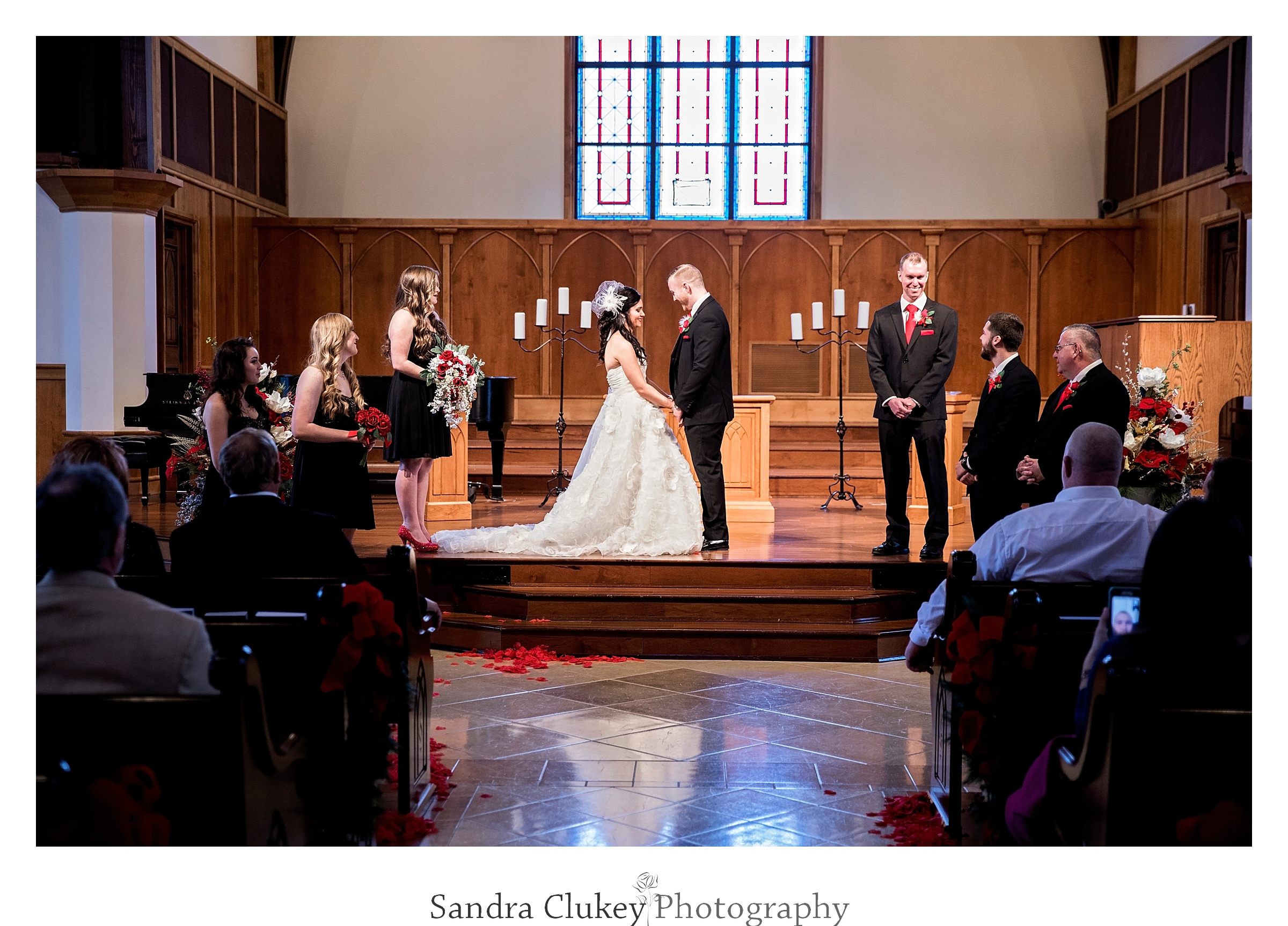 Wedding ceremony begins at  Lee University chapel, Cleveland TN.