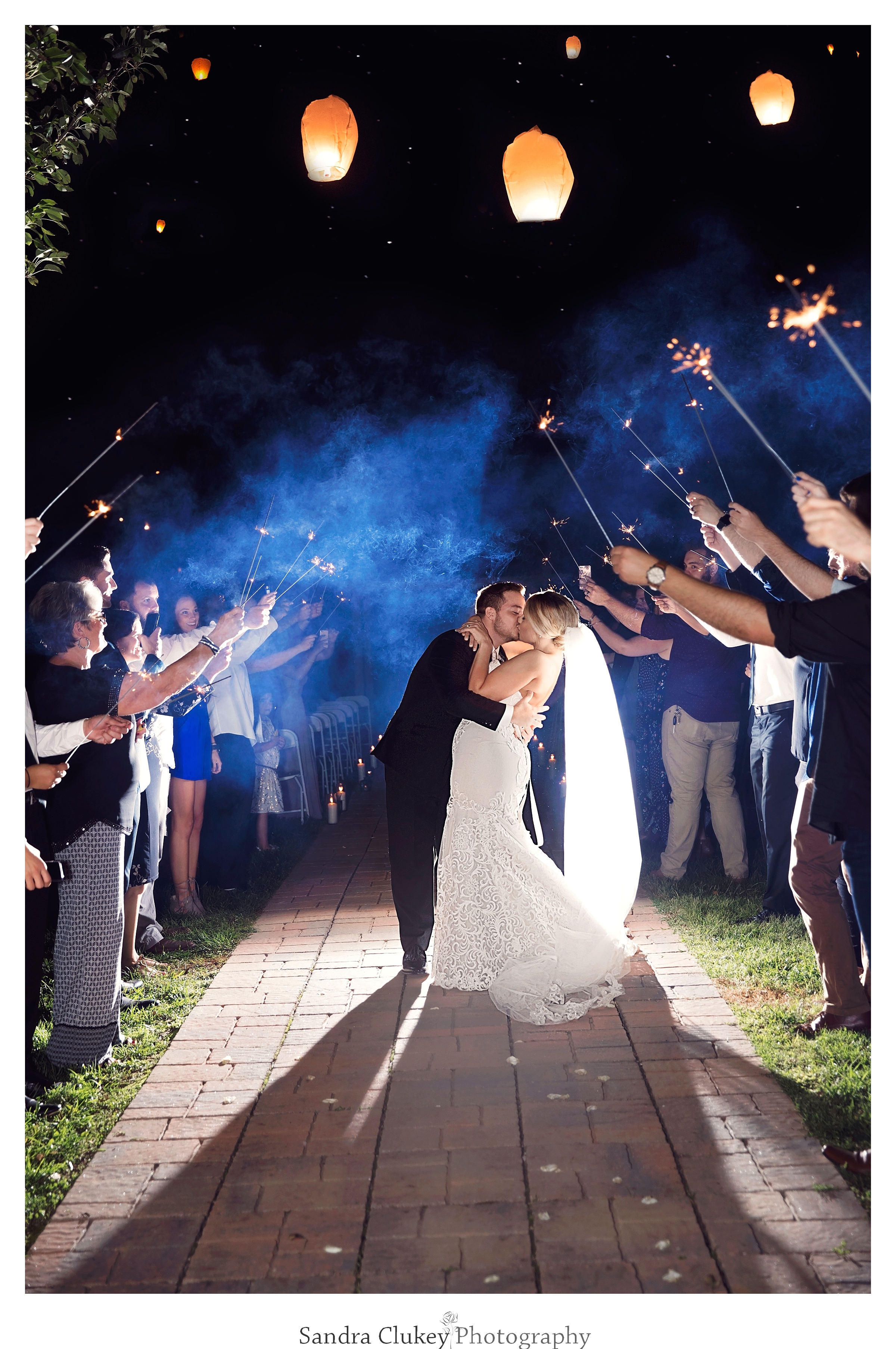 Fabulous bride and groom exit. Tennessee RiverPlace, Chattanooga TN