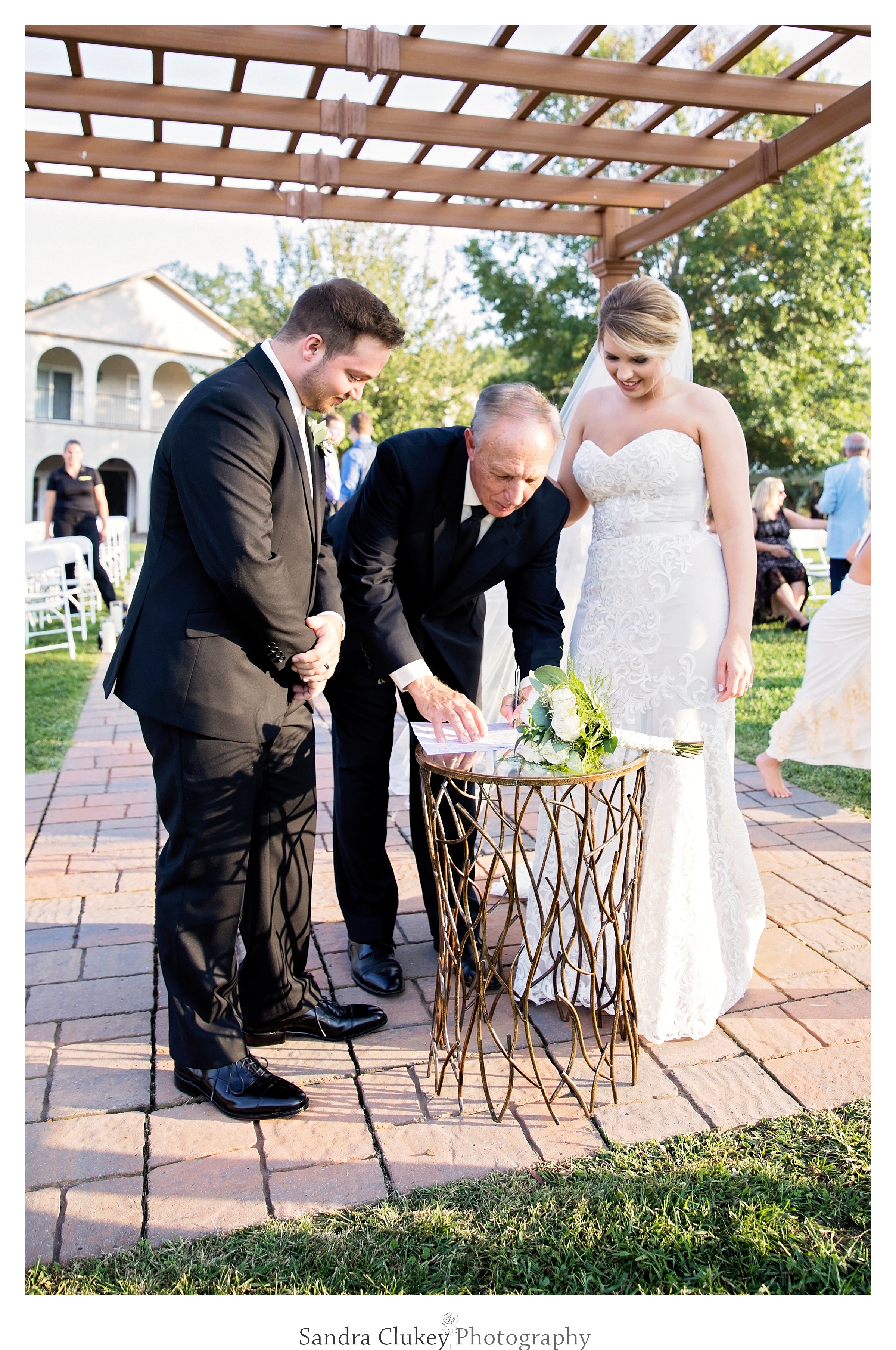 Signing the marriage certificate. Tennessee RiverPlace, Chattanooga TN