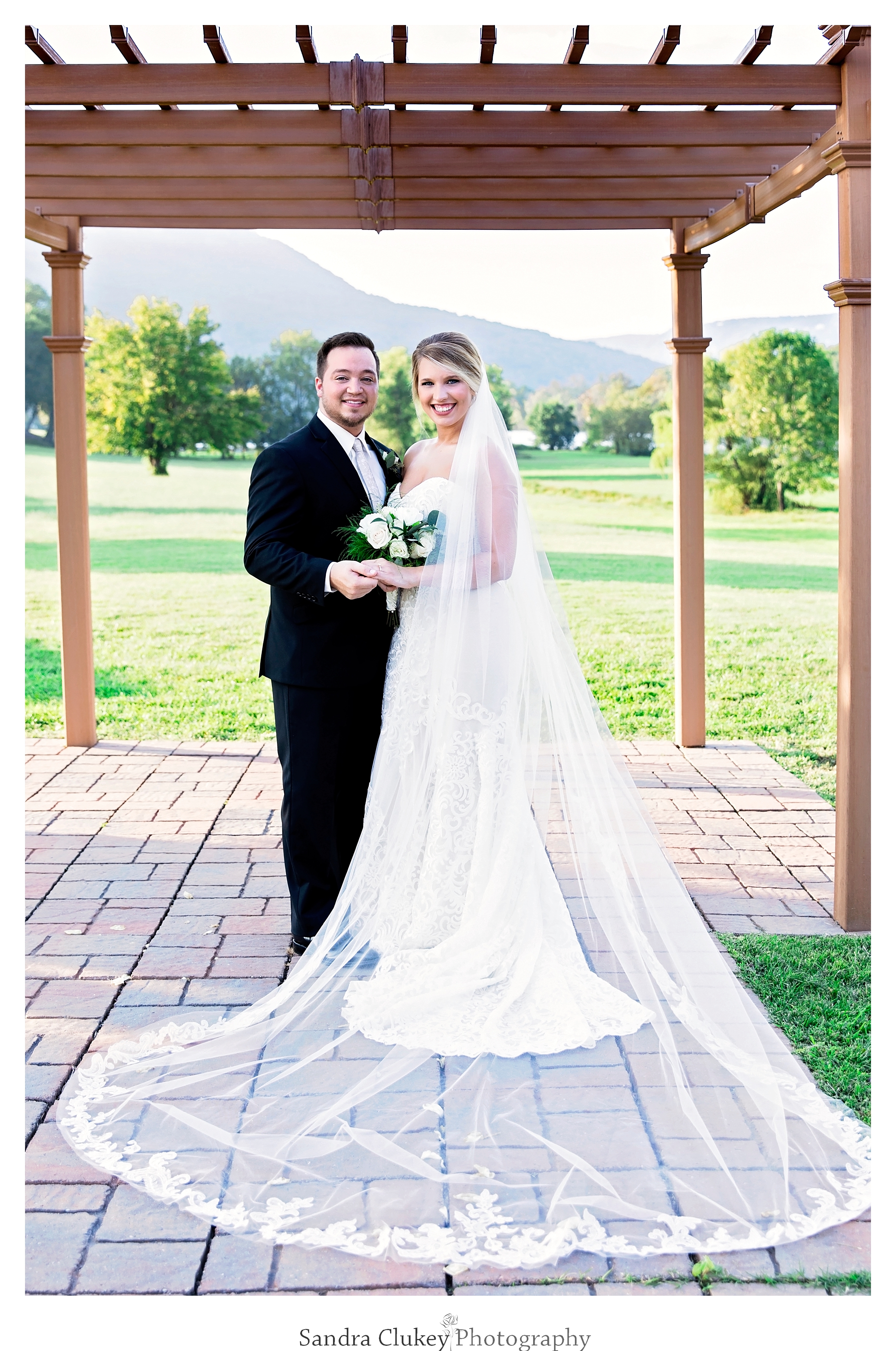 Bride and groom formal portrait. Tennessee RiverPlace, Chattanooga TN