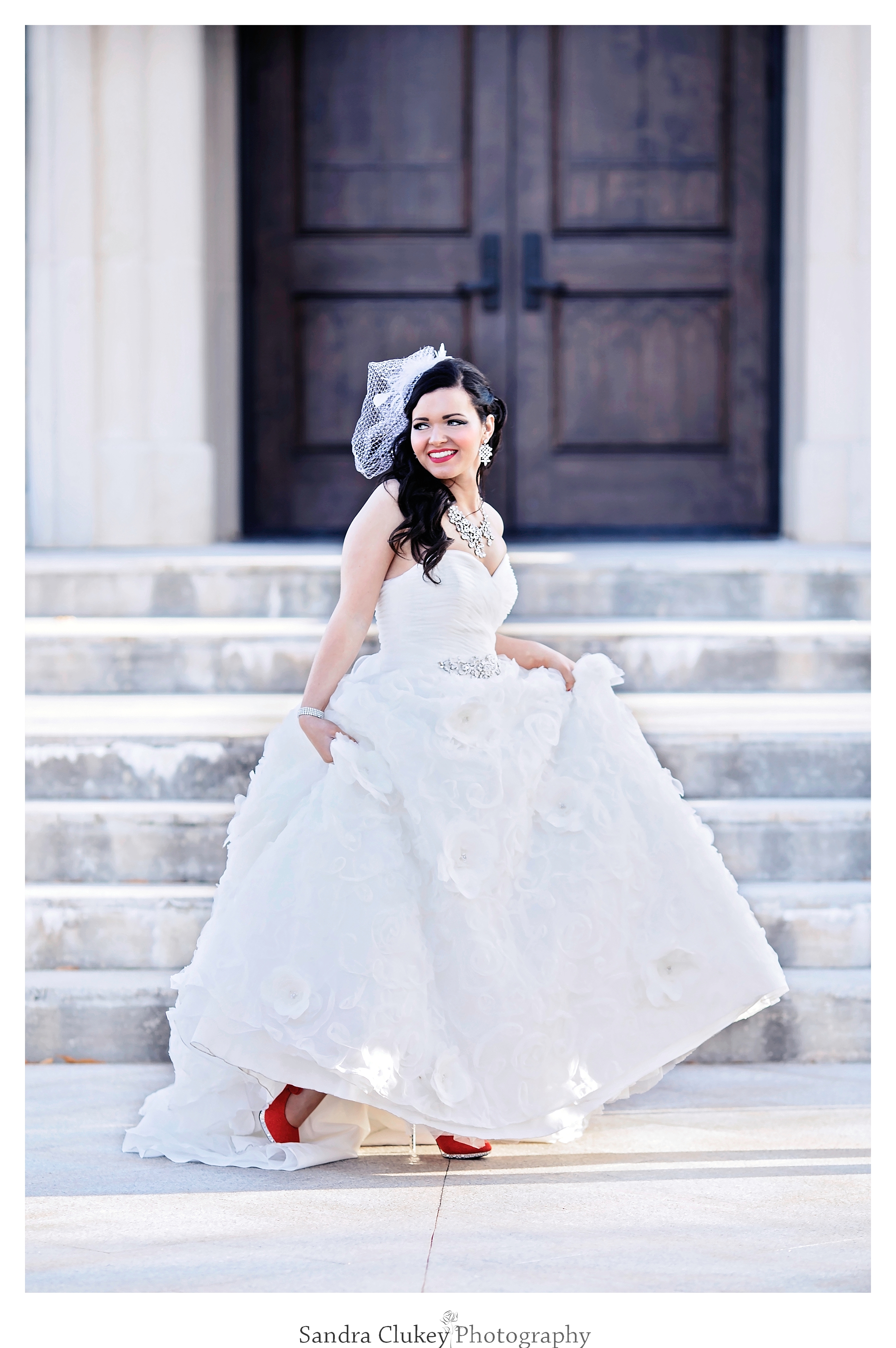 Adorable Bride at Lee University Chapel, Cleveland TN