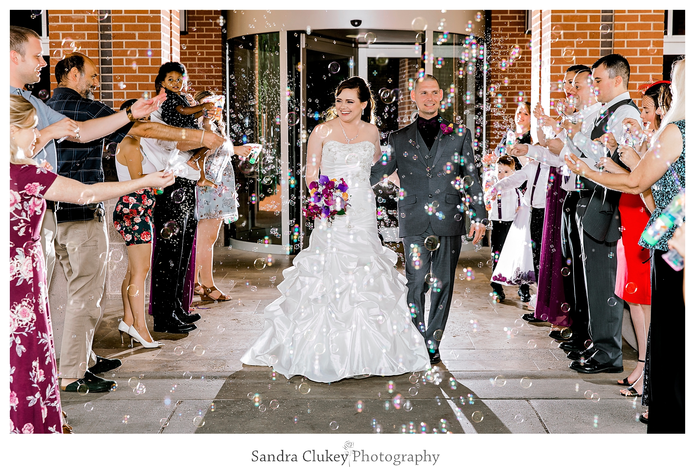 Bride and Groom Bubble Exit, Chattanoogan Hotel