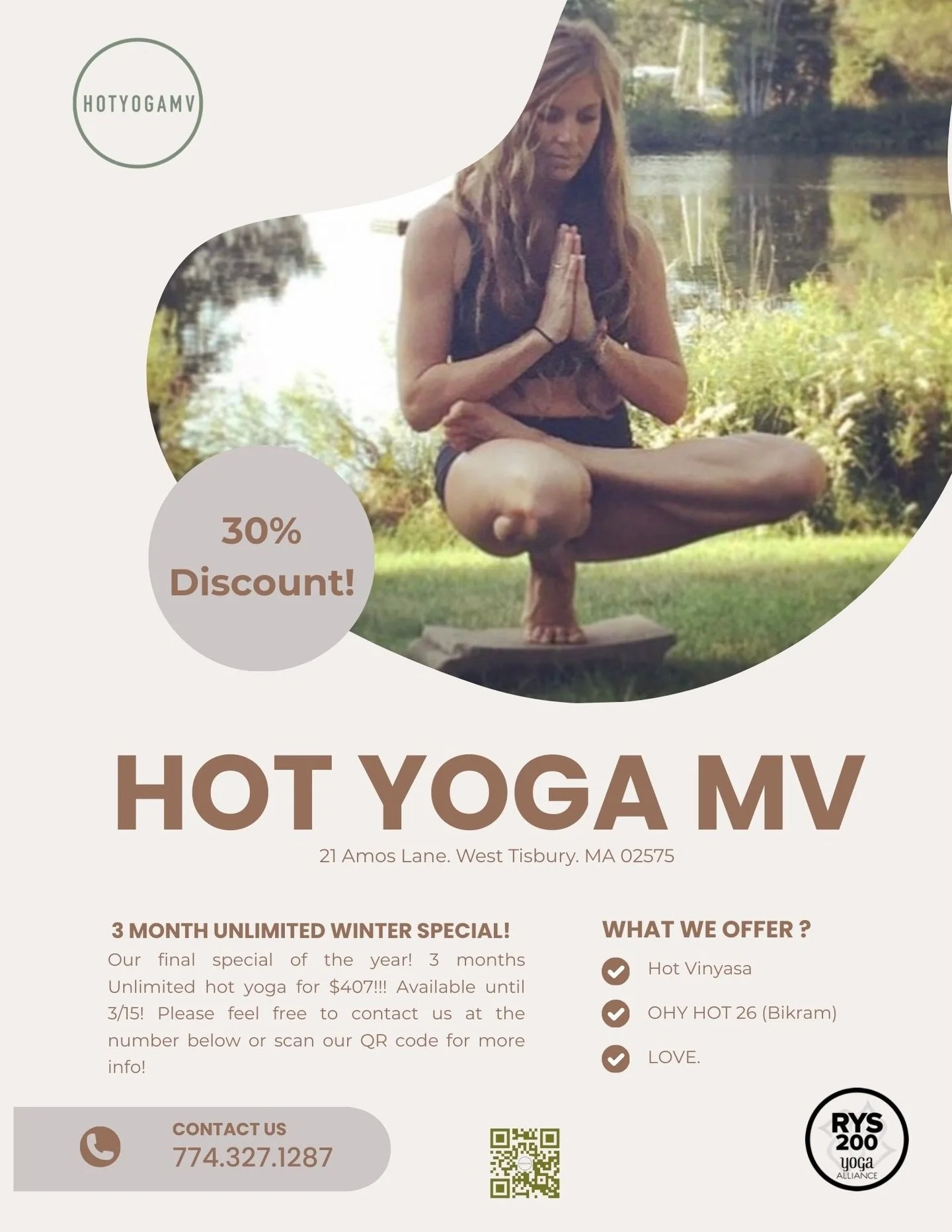 Hi Hi HYMV hotties! 🔥This will be the last special we run until (at least) the fall. 3 Month Unlimited Hot Yoga~407. If you already have an existing package and ya wanna scoop this up, get in touch and we&rsquo;ll add it to your account. 
PSA: movin