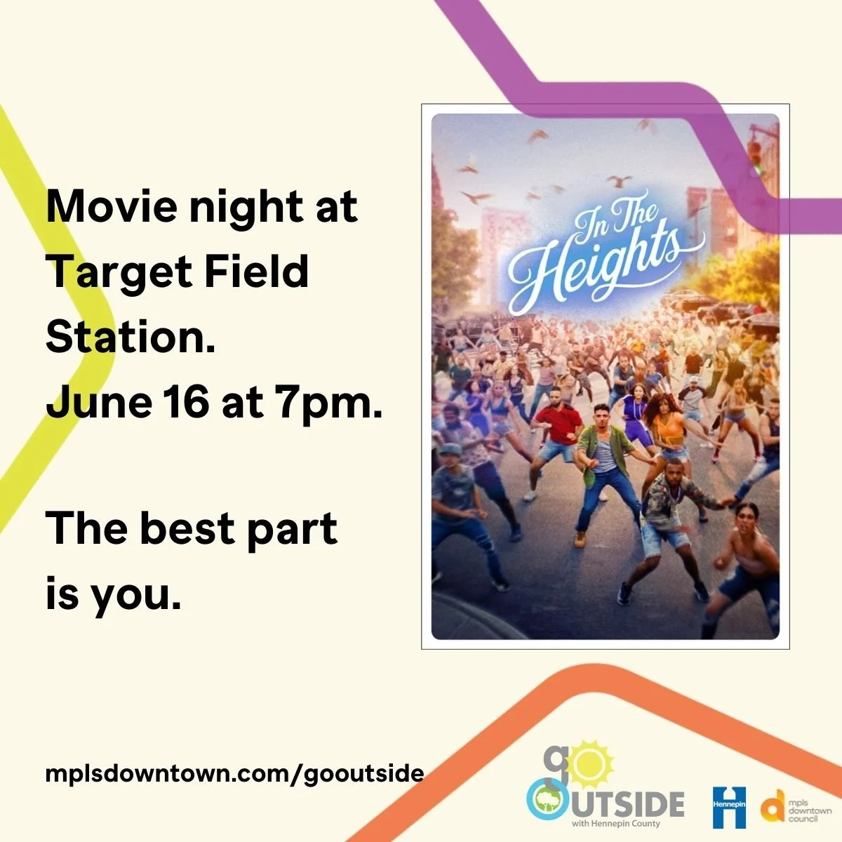 Go Outside at Target Field Station, Movie Night - In The Heights