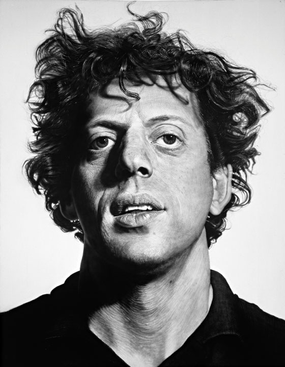 Painting by Chuck Close. Phil, 1969, acrylic on canvas