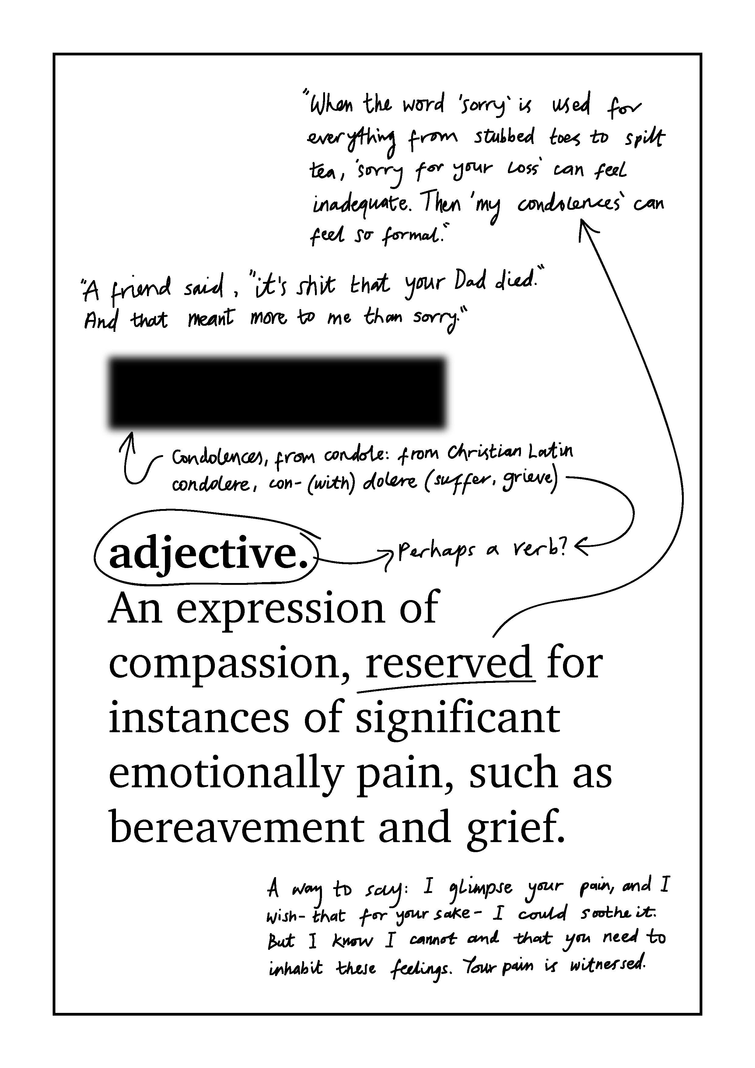 Manchester Collective on X: Chris Alton: Words To Grieve, Part #1 Chris  has collaborated with Emily Simpson to create a series of posters which  explore the language around grief and bereavement – pointing