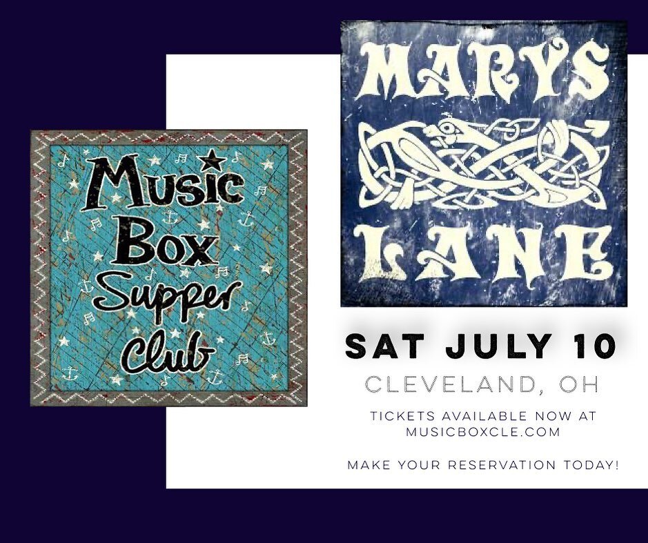 Come one, come all! Tomorow night in Cleveland! Music Box Supper Club. Doors: 6PM Showtime: 8pm