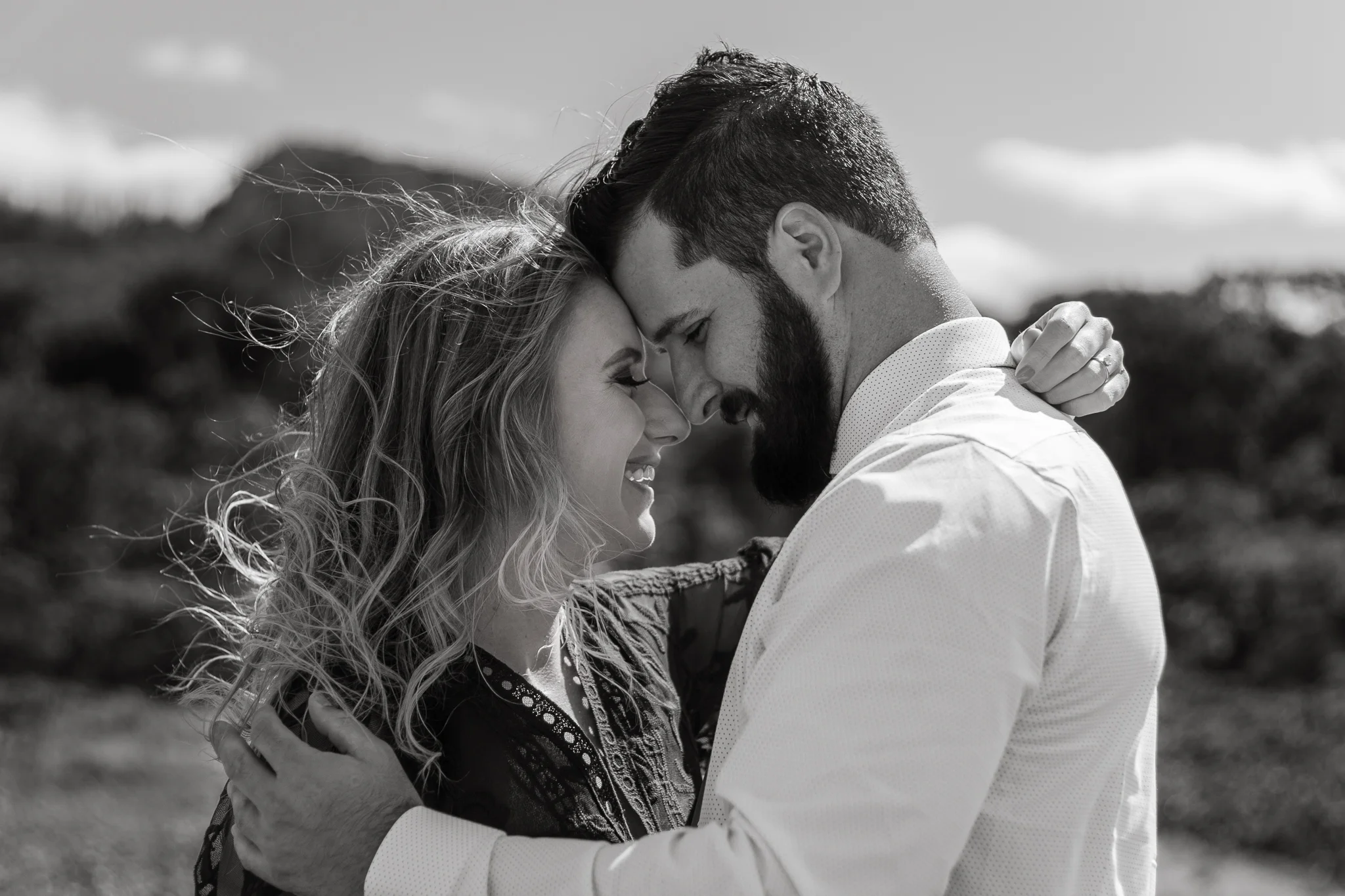 Windy Columbia River Gorge Engagement