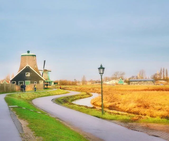 Soft #morning #sunlight  kisses the ground and a new day wakes up. Soon the #windmills will turn. #landscape #landscapephotography #landscapedesign #photography #photooftheday #countryside #village #travelphotography #travel #travelblogger #traveller #travelgram #instapic #instaframe #instadaily #instaart #instagood #globetrotter #wanderlust #wanderer #Amsterdam #zaanseschans #dawn #sunrise