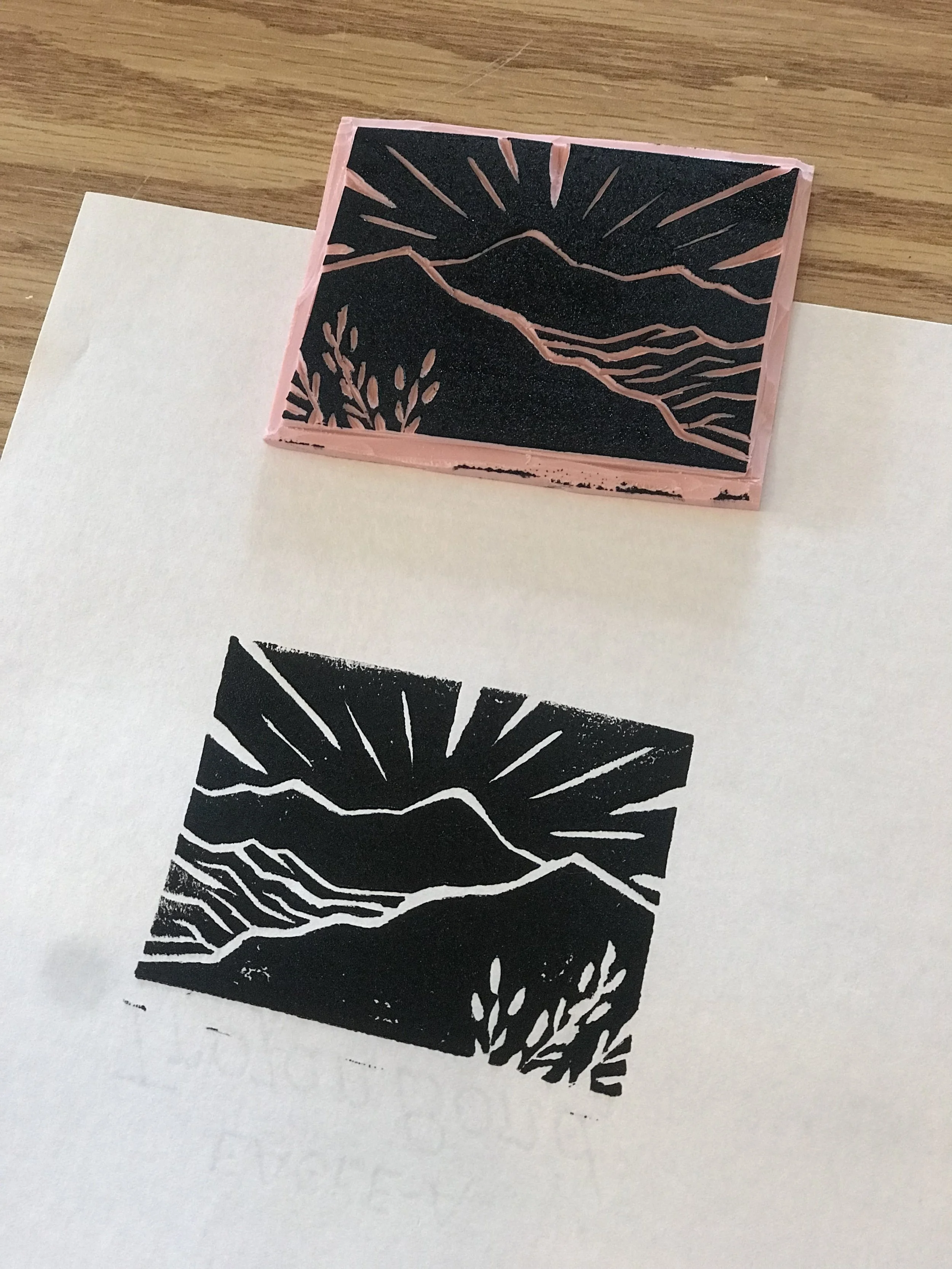 June - Lino Block Printing