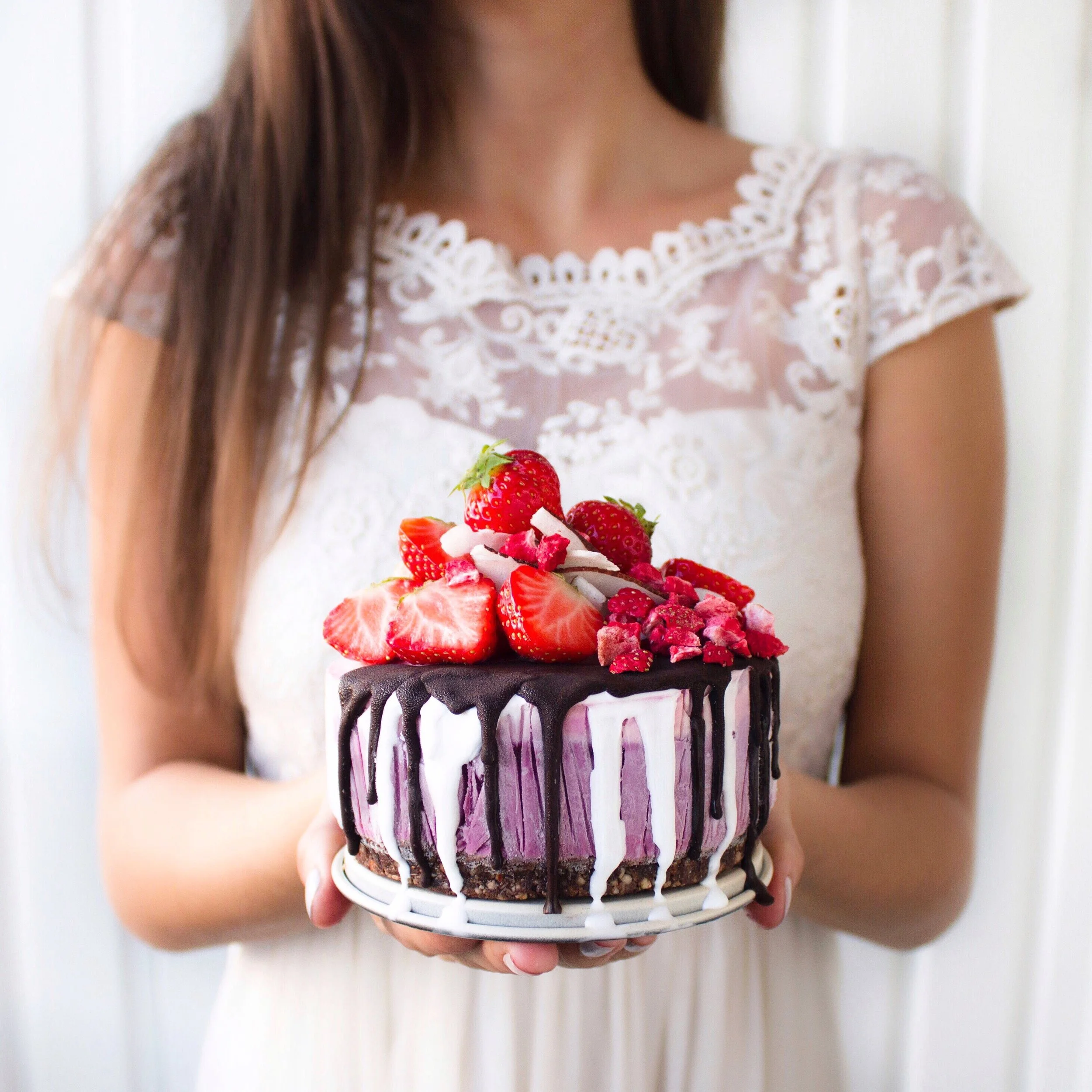 Plant Based Summer Ombre Cake