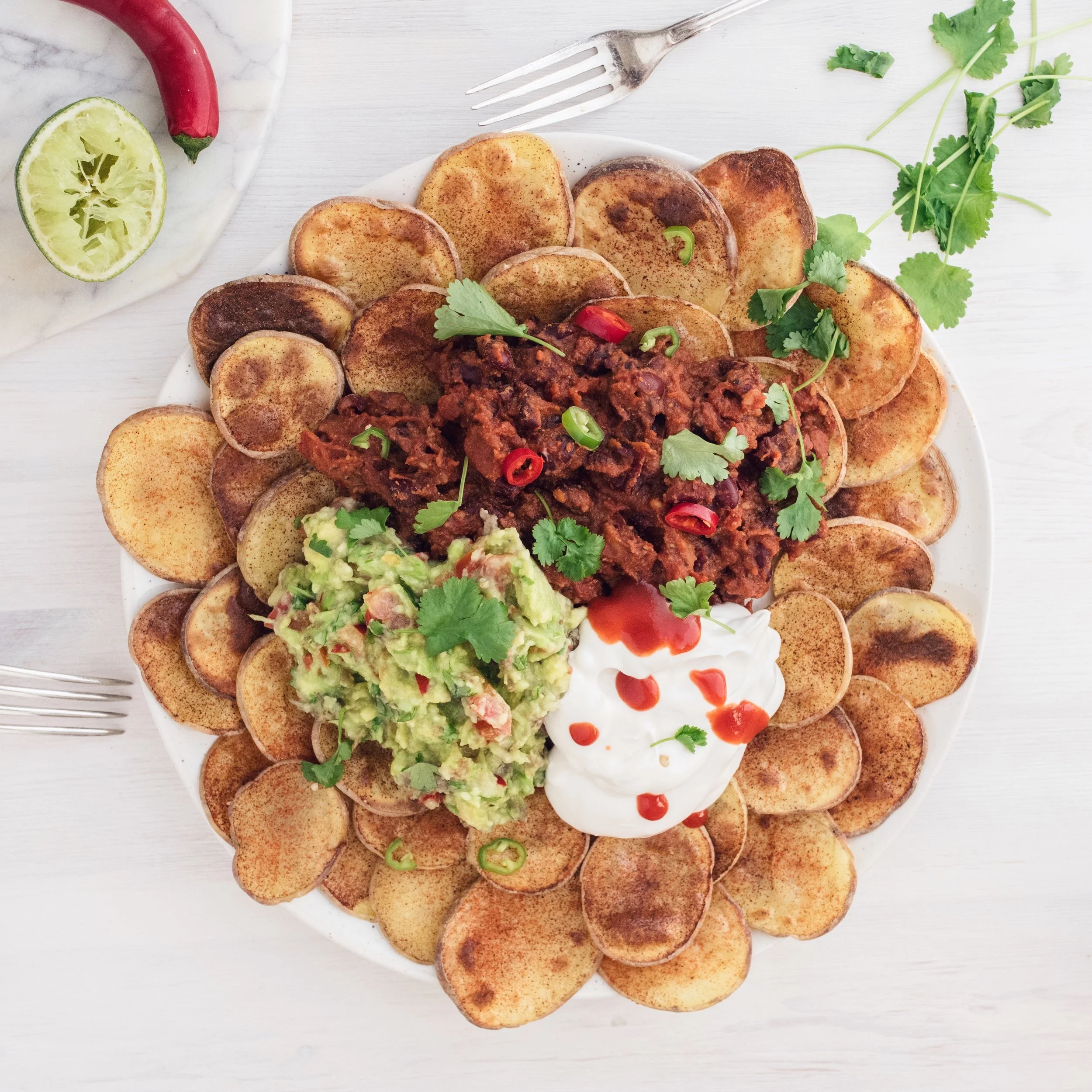 Vegansk mexikansk plocktallrik