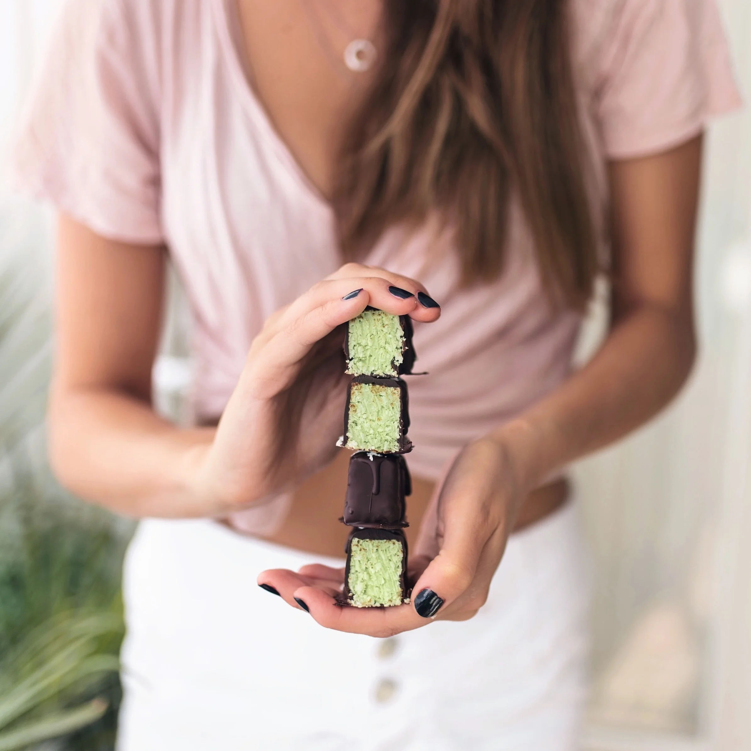 Enkla veganska Matcha Bounties