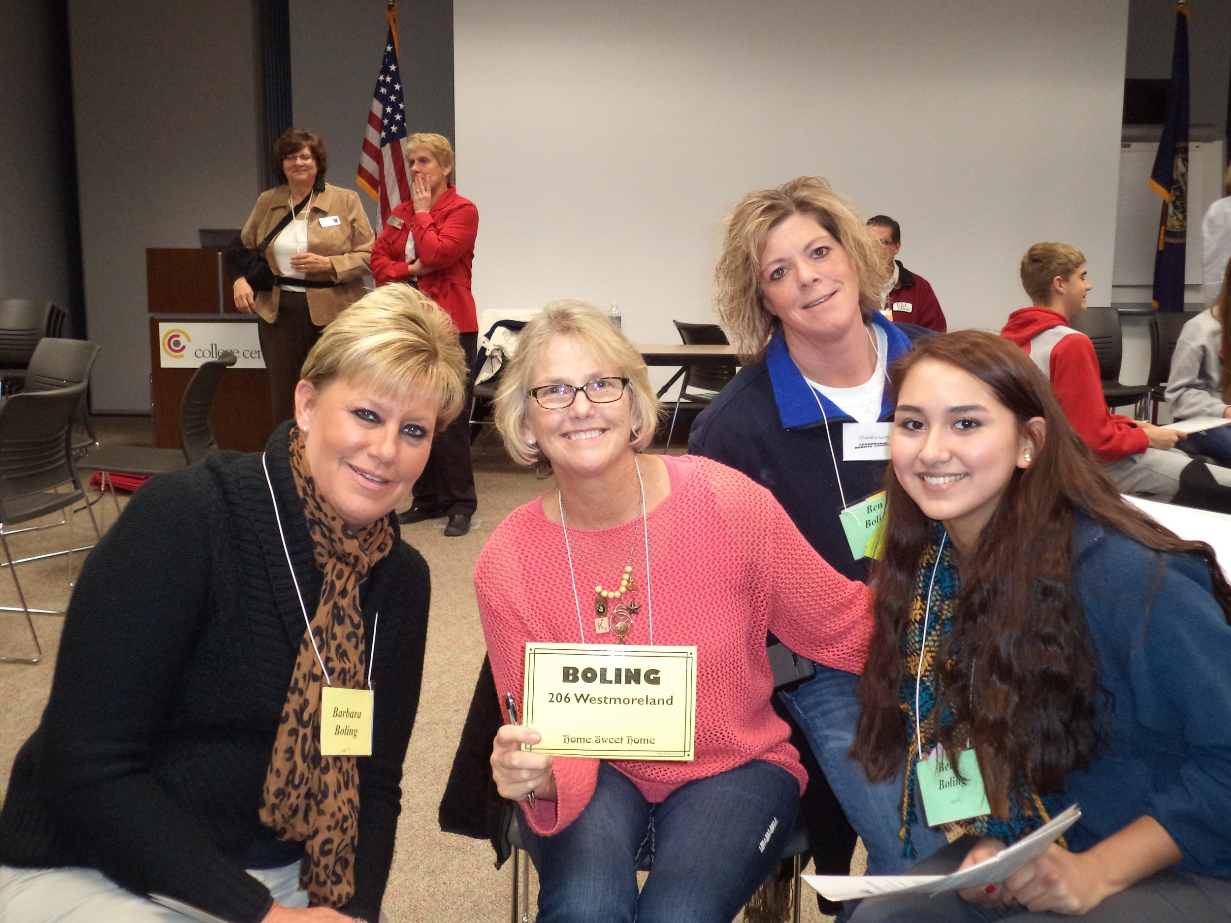 Poverty Simulation-Boling Family-Colleen,Chancra,student, Kathy Addison.JPG