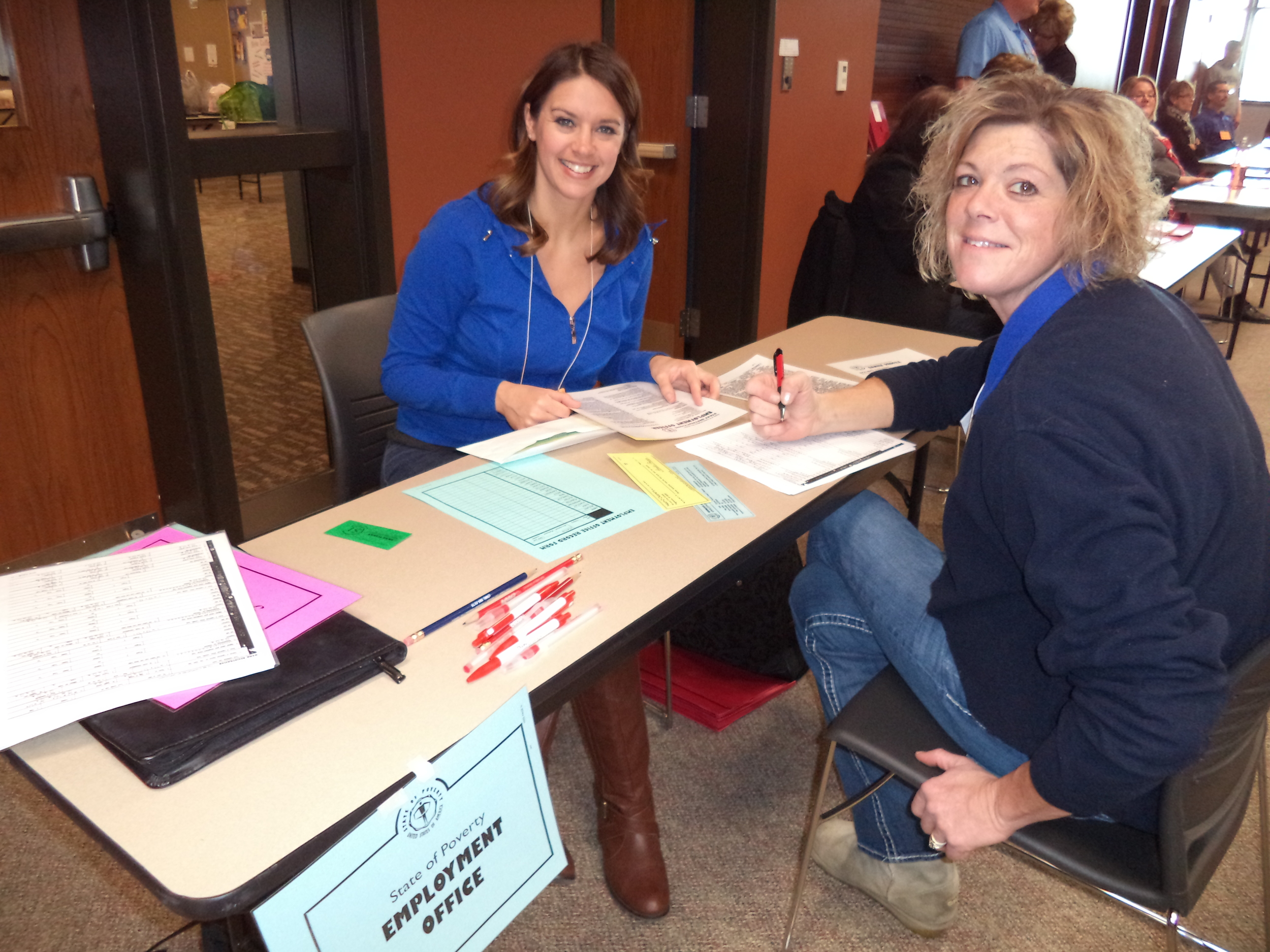 Poverty Simulation-Employment Office-Ranee, Chandra.JPG